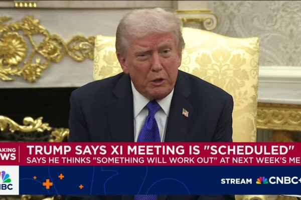 President Trump says meeting with China's Xi is 'scheduled'