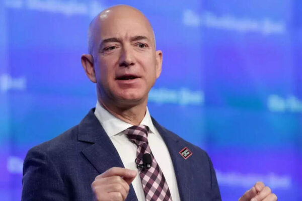 Amazon founder Jeff Bezos makes a rare public appearance at tech event, says: Millions of people will live in ...