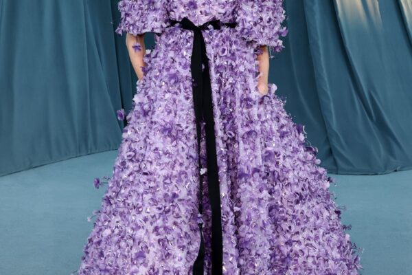 Michelle Monaghan attends the 2025 Academy Museum Gala, Michelle Monaghan Carolina Herrera, Michelle Monaghan Academy Museum Gala 2025, Carolina Herrera Spring 2026, Carolina Herrera violeta floral gown, Carolina Herrera 3D embellished gown, Academy Museum Gala red carpet, Academy Museum Gala best dressed, Wes Gordon Carolina Herrera