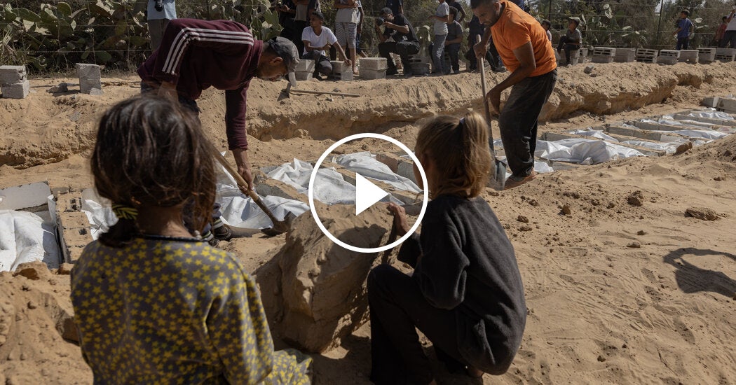 Dozens of Unidentified Palestinians Buried in Mass Grave in Gaza