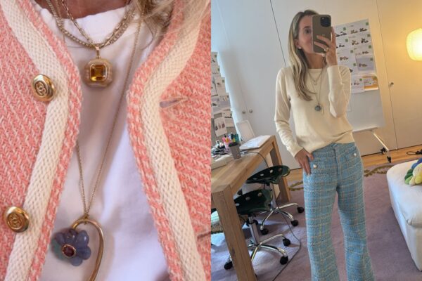 Marina Larroud&eacute; modeling how to wear color in the fall and winter