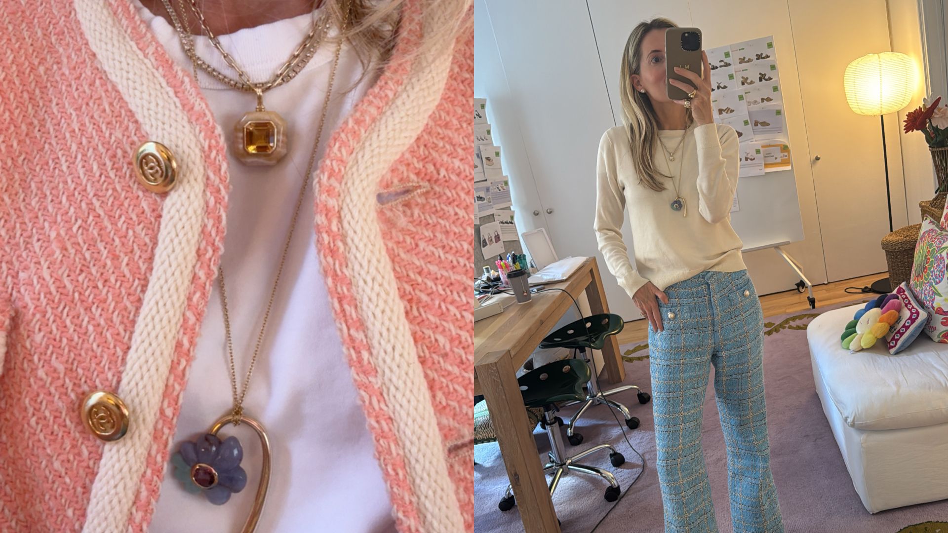 Marina Larroud&eacute; modeling how to wear color in the fall and winter