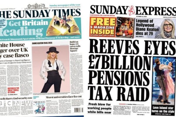 The headline on the front page of the Sunday Times reads: "White House anger over UK spy case fiasco."