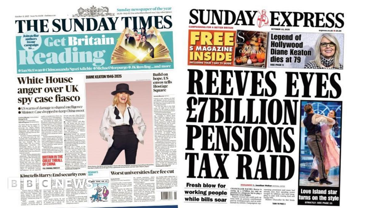 The headline on the front page of the Sunday Times reads: "White House anger over UK spy case fiasco."