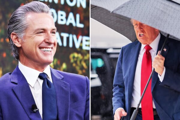 Gavin Newsom Roasts Donald Trump, 79, Over Umbrella Struggles