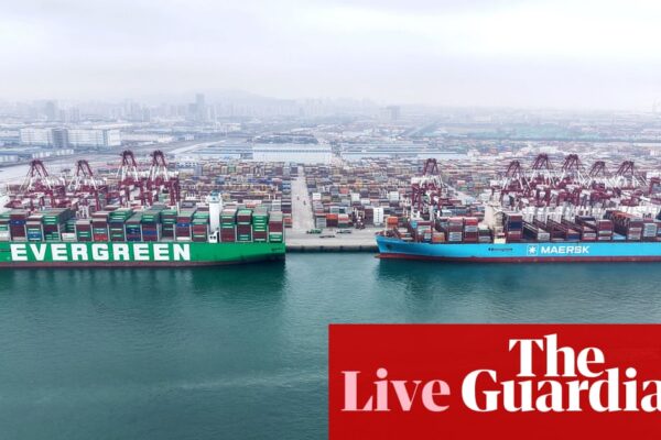 China’s economic growth hits one-year low as house prices fall again – business live | Business