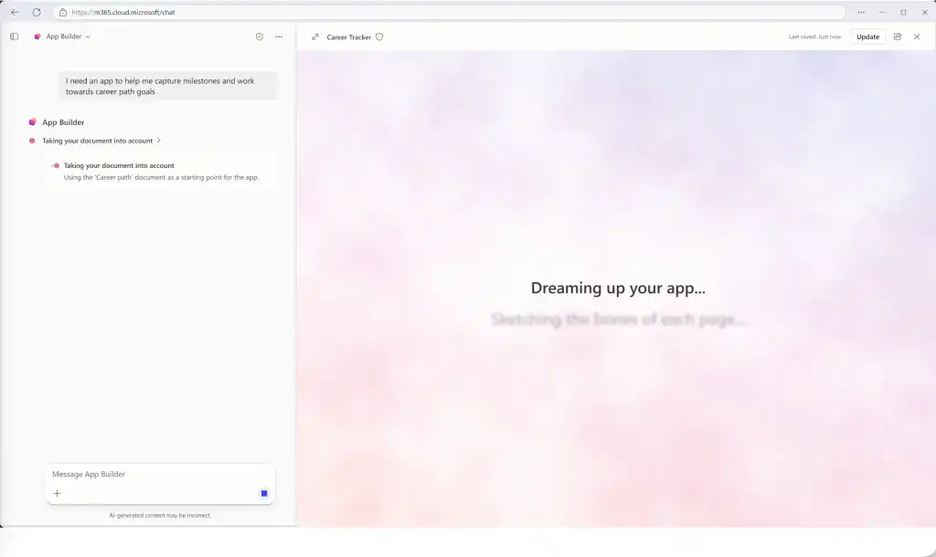 Microsoft 365 Copilot App Builder