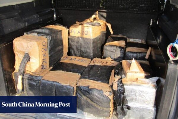 Hong Kong man arrested over HK$140 million of suspected cocaine found in truck