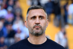 UDINE, ITALY - APRIL 28: Daniel Niccolini, assistant manager of Bologna, looks on prior to the Serie A match between Udinese and Bologna at Stadio Friuli on April 28, 2025 in Udine, Italy. (Photo by Alessandro Sabattini/Getty Images)