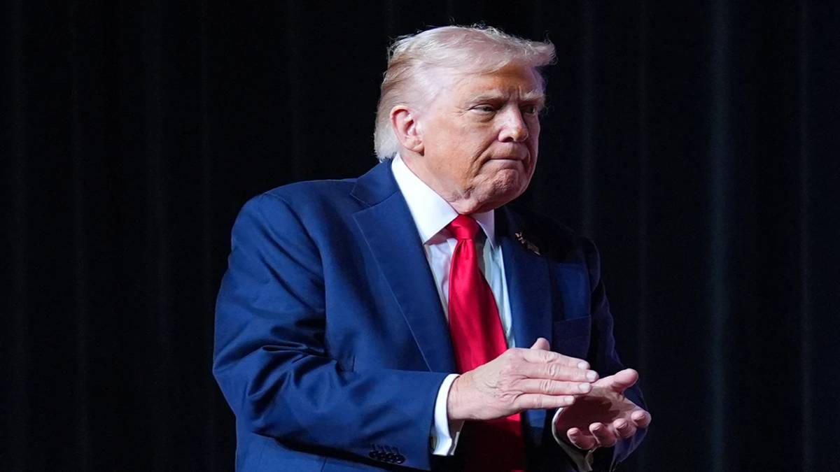 President Donald Trump walking off stage after speaking to a gathering of top U.S. military commanders at Marine Corps Base Quantico, Tuesday, Sept. 30, 2025, in Quantico, Va. (Photo source: AP)