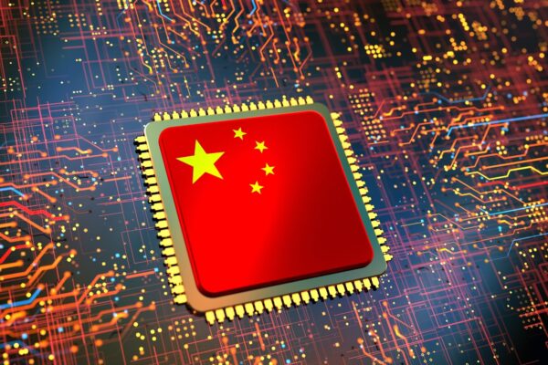 China flag on a chip