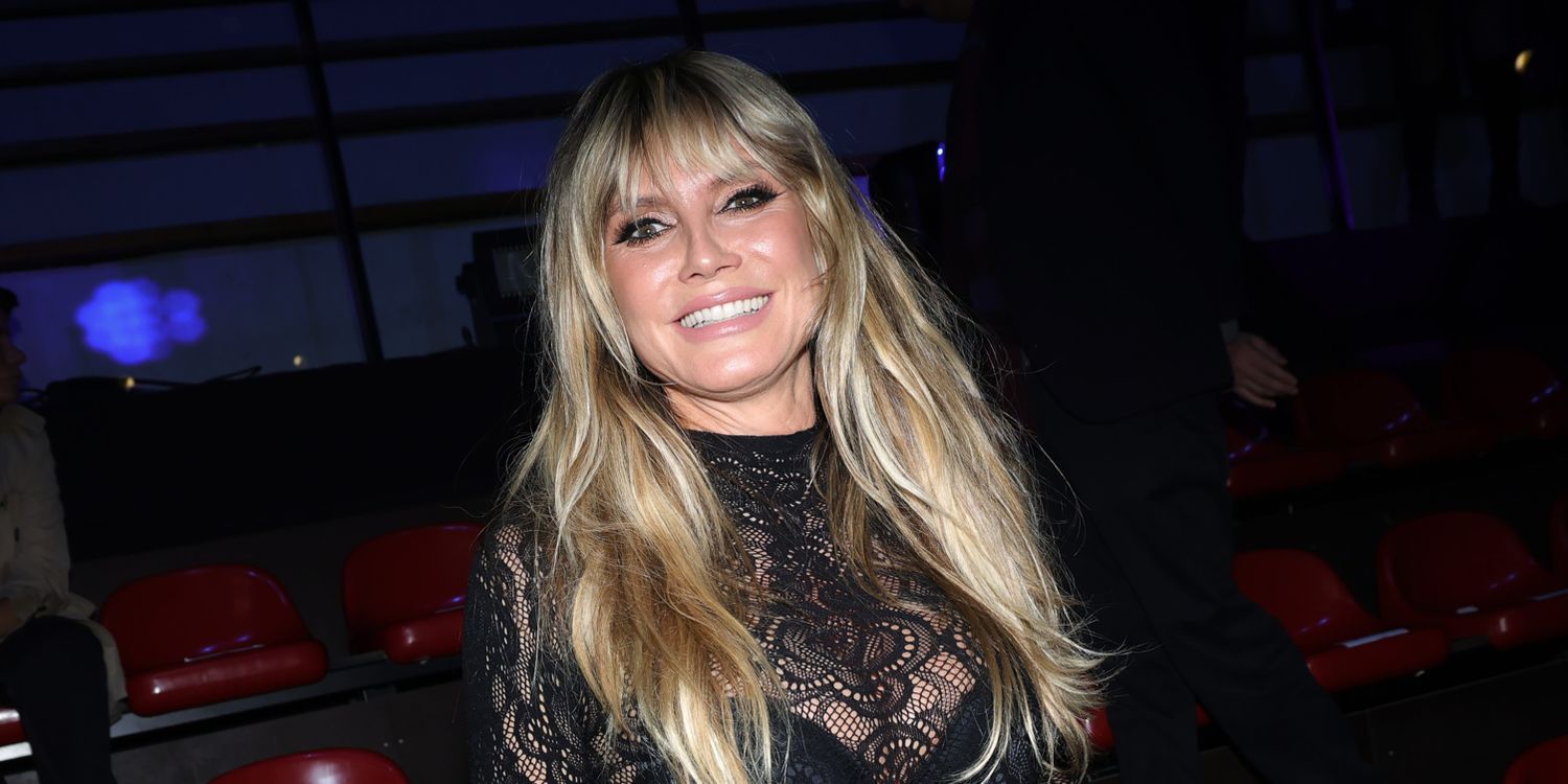 Heidi Klum Goes Pantless in a Sheer White Thong-Baring Corset in Paris