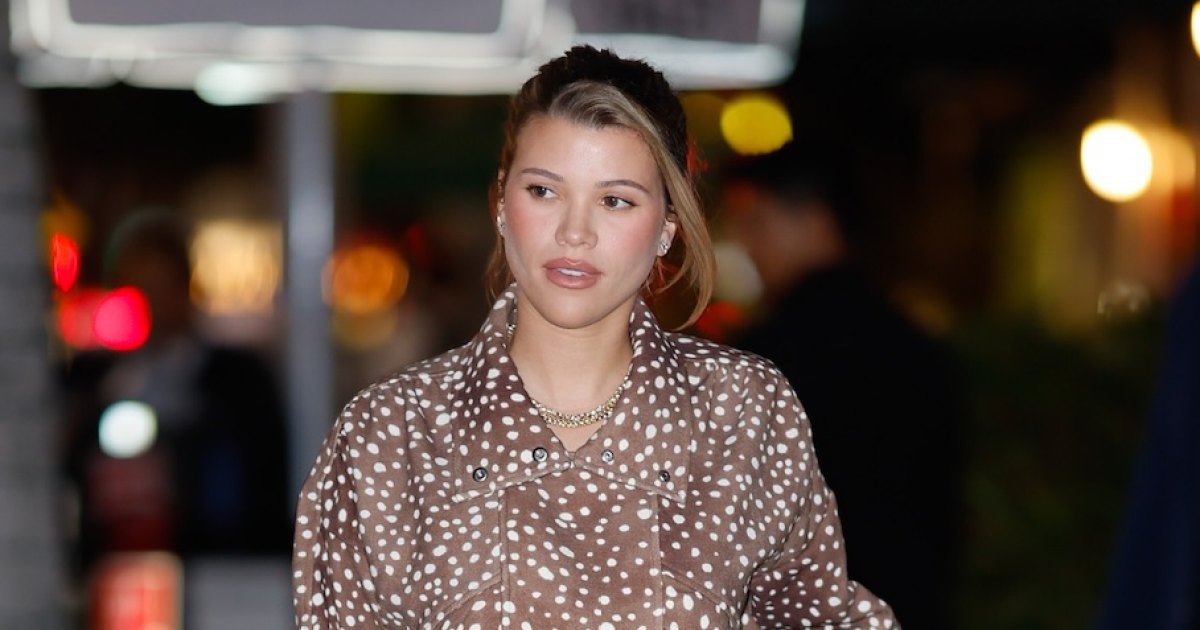 Sofia Richie Shows Off Her Baby Bump in Jacket From Her Fashion Line