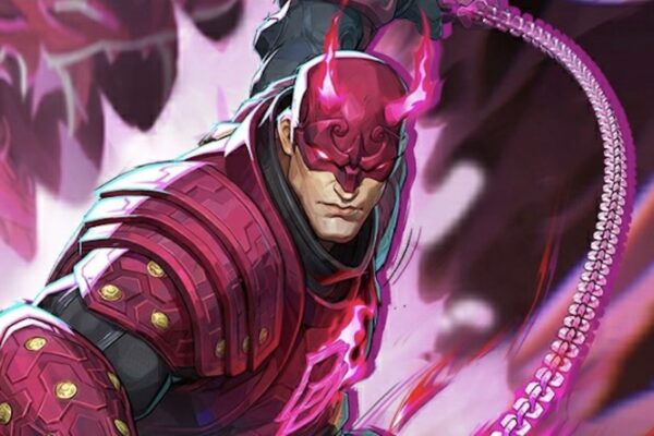 Daredevil throws back the chains attached to his weapon