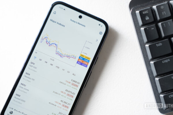 Koyfin app open on smartphone 1