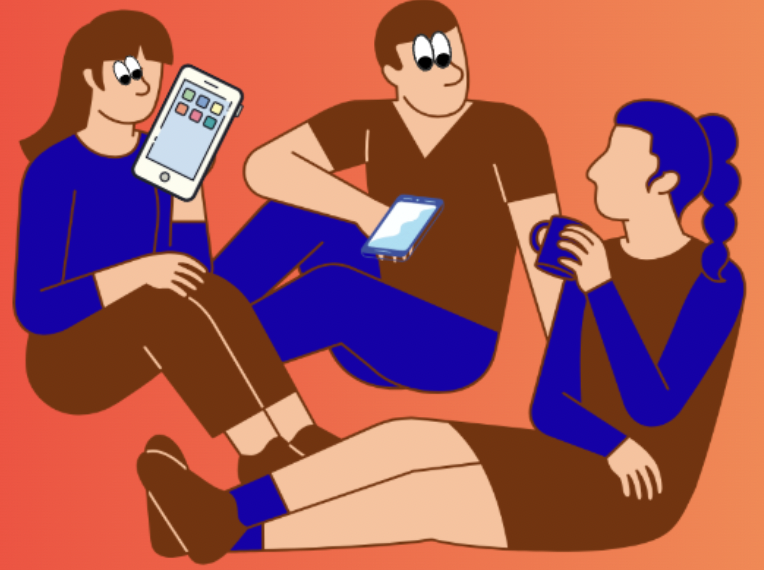 Connected, but not connecting - today's conversations often happen through screens, even when we’re side by side.