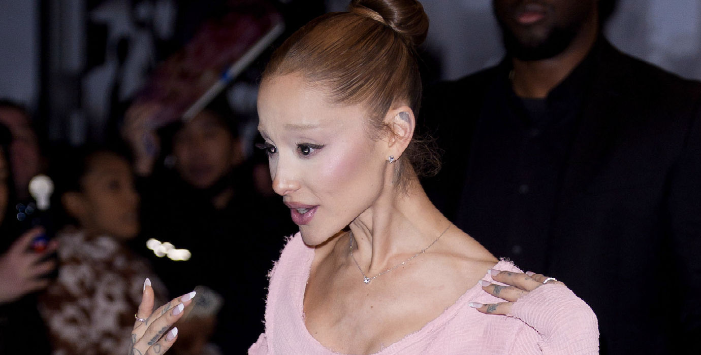 Ariana Grande is seen on October 27, 2025 in New York City.
