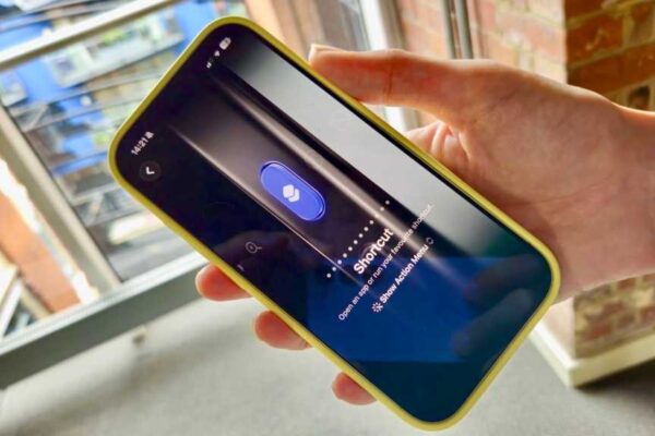 Action button settings, shown on an iPhone 17