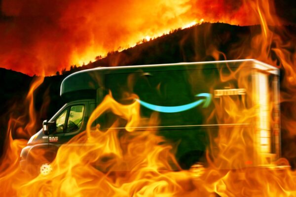 Amazon Tells Driver to Keep Delivering Packages Amid Raging Wildfire