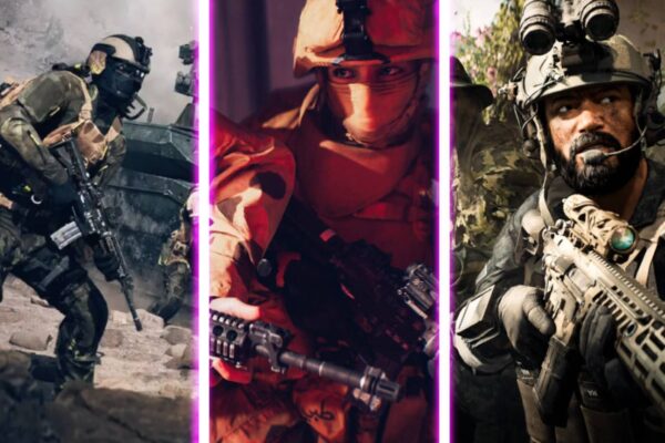 Battlefield 6, three screens of soldiers, cut into thirds