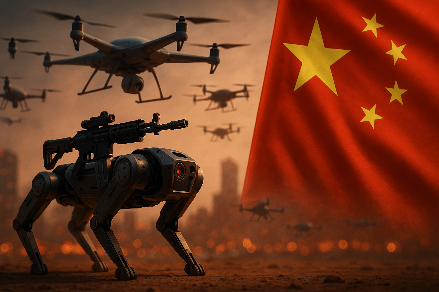 China Advances in AI and War Technology: Robot Dogs and Drone Swarms Challenge the US in the Military World
