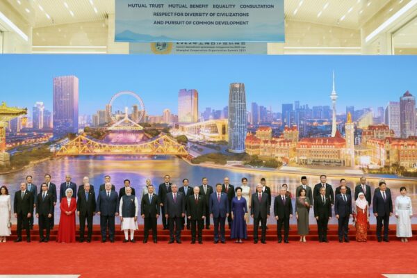 Aug. 31: Leaders from Global Majority countries pose for a photo ahead of the dinner hosted by Chinese President Xi Jinping at the Shanghai Cooperation Organization (SCO) summit in Tianjin, China.