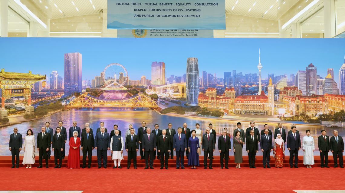 Aug. 31: Leaders from Global Majority countries pose for a photo ahead of the dinner hosted by Chinese President Xi Jinping at the Shanghai Cooperation Organization (SCO) summit in Tianjin, China.