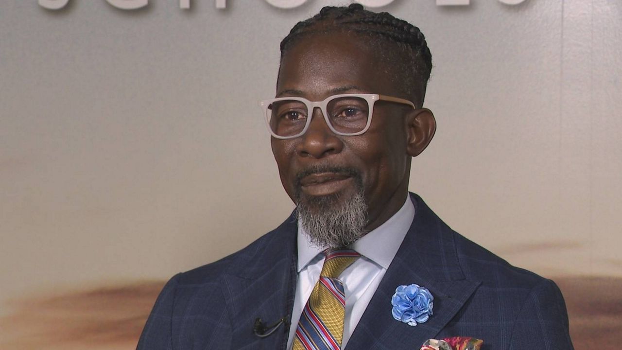 This photo provided by WOI Local 5 News in September 2025 shows Des Moines schools Superintendent Ian Roberts. (WOI Local 5 News via AP)