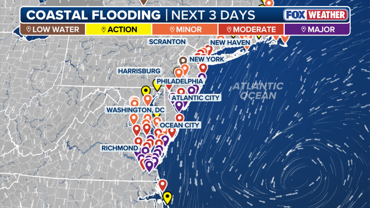 When is the Nor'easter storm, rain, wind coming to NYC?