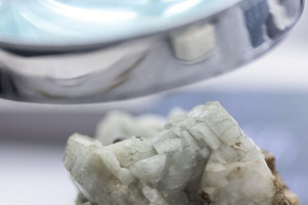 A sample of monazite ore, a mineral containing rare earth elements is displayed in Beijing. Pic: Maxim Shemetov/Reuters