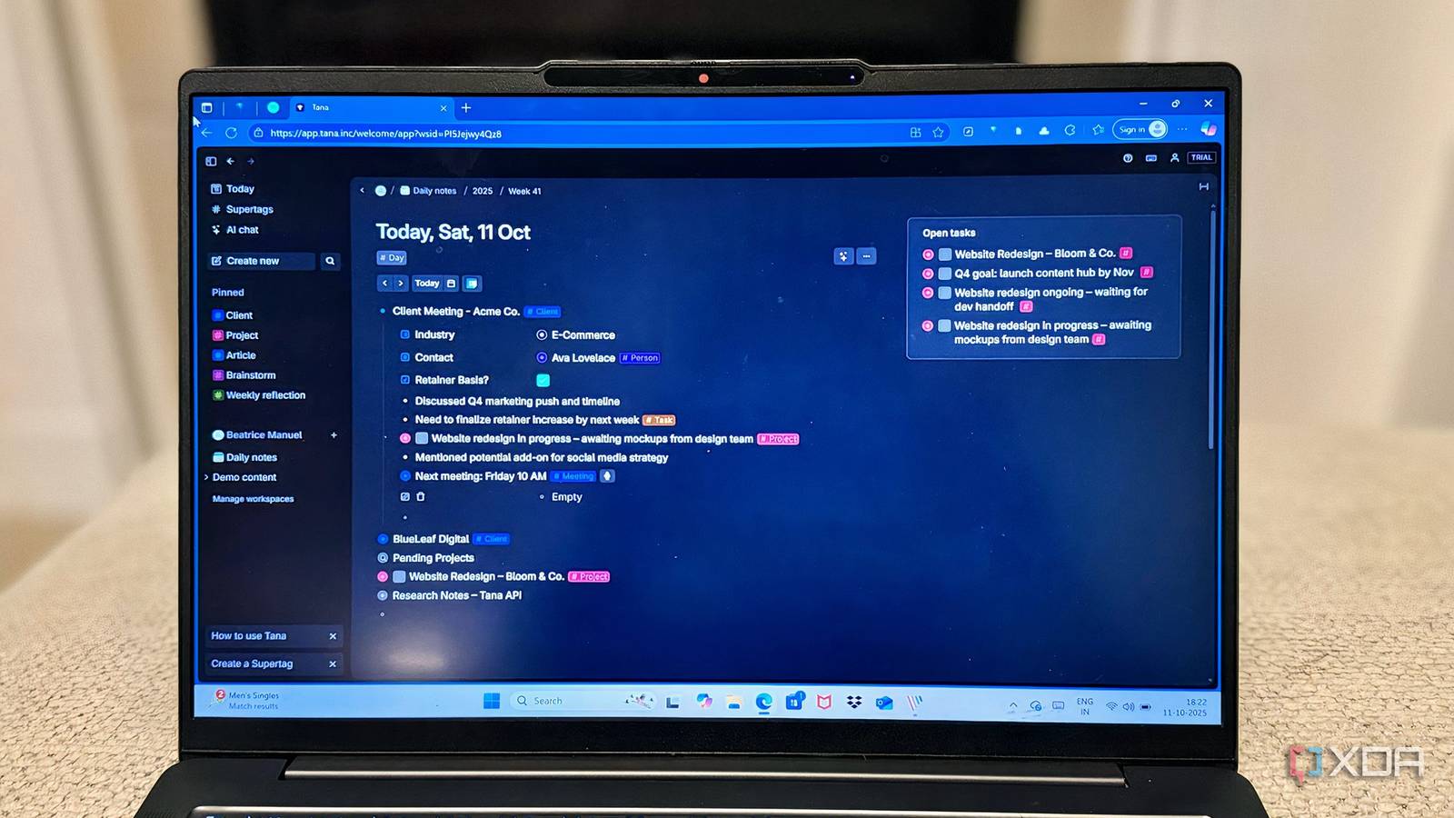 I tested Tana's supertags and here's why I think outliner apps are about to disrupt everything