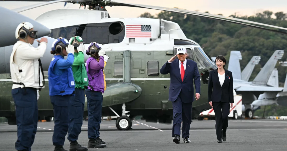 Trump touts "very fair" trade deal with Japan as he meets new Prime Minister Sanae Takaichi