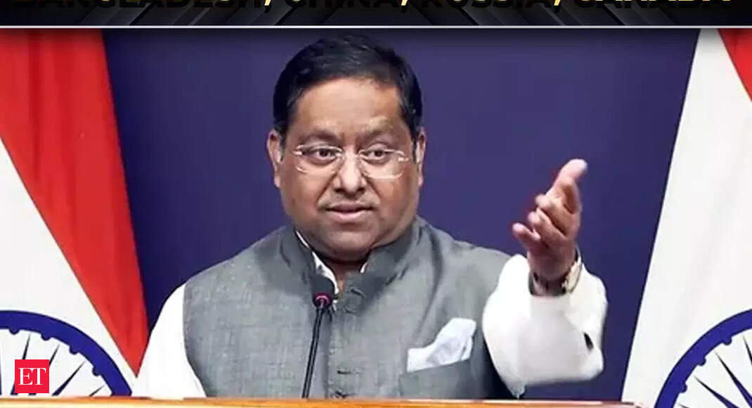 MEA: India-Canada security talks, flights to China, 25 yrs Russia ties, Bangladesh claims - The Economic Times Video