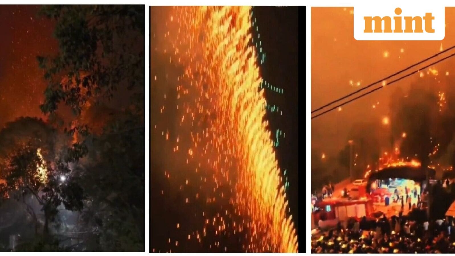 A fire broke out during a drone show in Liuyang, China, on October 2 due to UAV malfunctions.