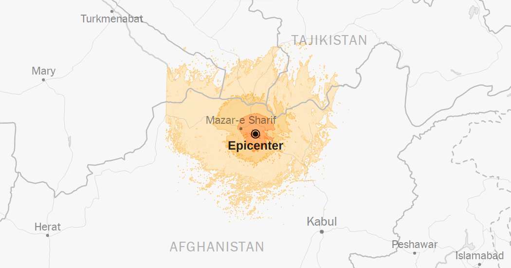Map: 6.3-Magnitude Earthquake Strikes Afghanistan