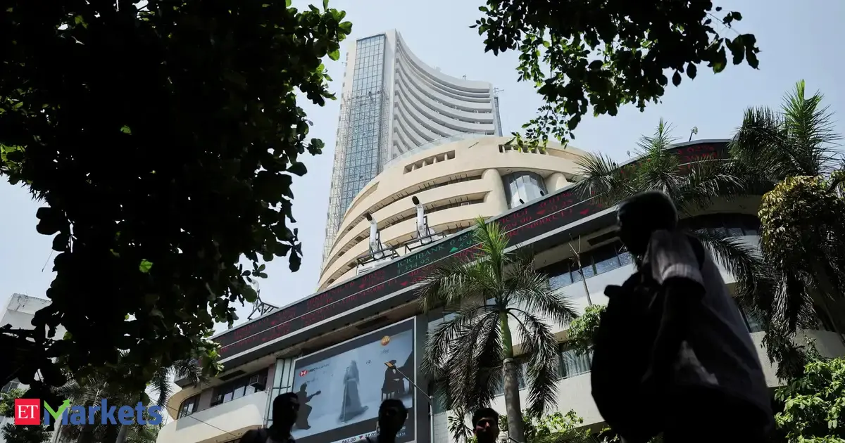 Sensex falls over 350 pts, Nifty below 25,800 as Bihar election results spark street caution; IT, metal stocks tumble
