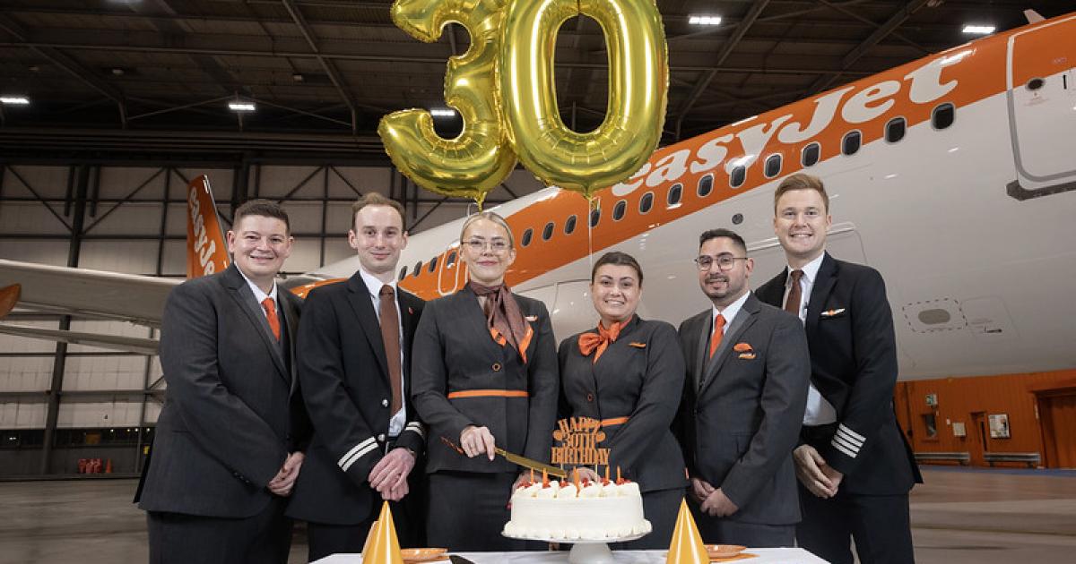 easyJet celebrates birthday with flight operated by 30-year-olds