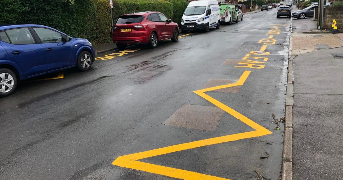 Reform council repaints road markings outside school which closed in 2016