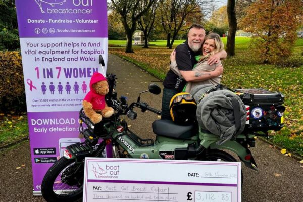 Man completes 4,000-mile UK ride for Boot Out Breast Cancer