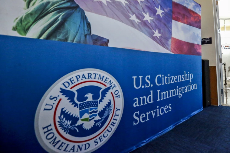 USCIS signage.