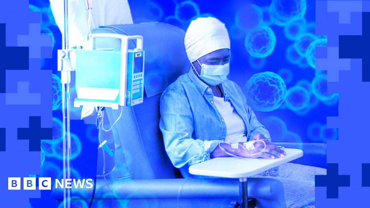 Stylised image of someone having chemotherapy
