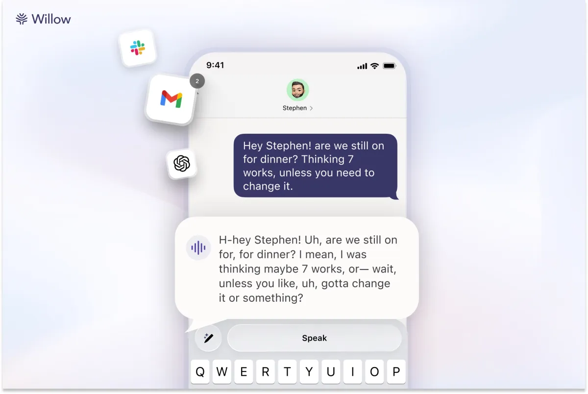 Willow's voice keyboard lets you type across all your iOS apps -- and actually edit what you said