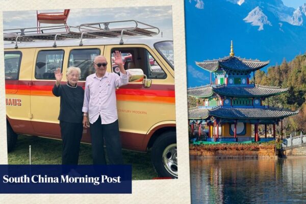 ‘Battlefield training’: ex soldier, 90, travels across China in van with wife, 86