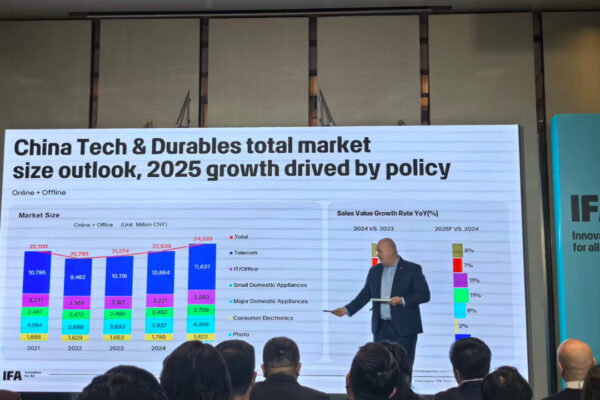 IFA (Internationale Funkausstellung Berlin), one of the world’s largest consumer tech events, unveils key elements of its 2026 strategy at a briefing in Beijing on November 22, 2025. Photo: Zhang Yiyi/GT