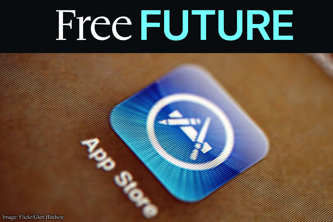 Closeup of app store icon on a phone screen