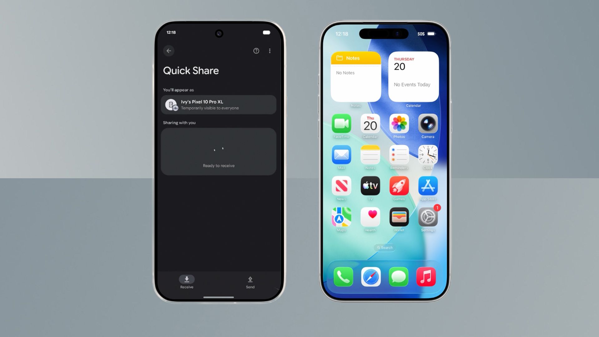 Android and Apple Quick Share and AirDrop