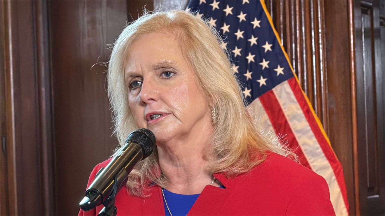 Former Missouri House Speaker and U.S. Attorney Catherine Hanaway was introduced as Missouri's next attorney general by Gov. Mike Kehoe in August, 2025. (Spectrum News/Gregg Palermo)