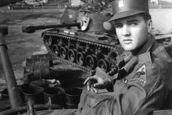 Elvis Presley serving in the US Armed Forces during his time in Germany