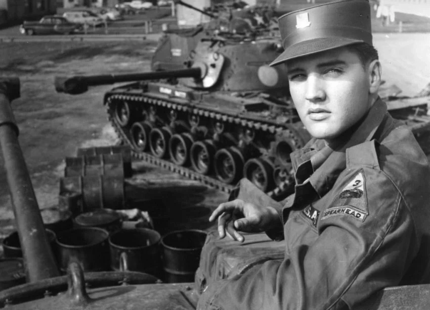 Elvis Presley serving in the US Armed Forces during his time in Germany