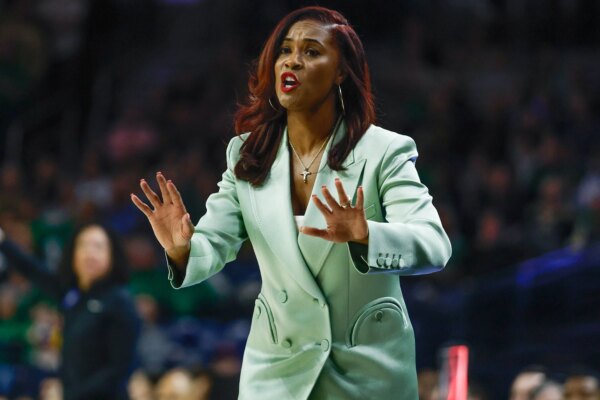 Notre Dame's Niele Ivey hopes her style on the sideline inspires future women leaders